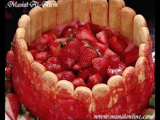 تشيز كيك فراولة بارد   منال العالم