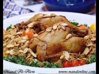 دجاج محشي بالفريك - منال العالم