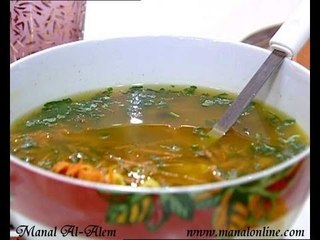شوربة الخضروات بالمكرونة - منال العالم