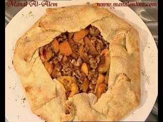 فطيرة الخوخ والمشمش - منال العالم