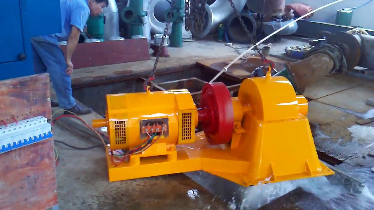 Micro turgo turbine test before delivery