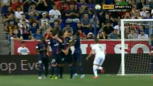 Marcos Alonso AMAZING Free Kick CHANCE - PSG 0-0 Fiorentina 2015 HD