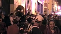 OAXACA, MEXICO - 2 Brass Bands and a Stilts Dancer Performance