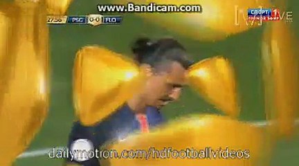 Ibrahiimovic Fantastic Chance PSG 0-0 Fiorentina