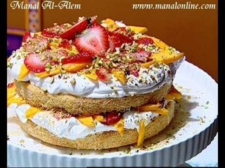 تورتة الكنافة بالفواكه - منال العالم