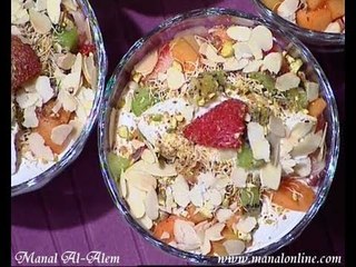 كاسات الكنافة بالفواكه - منال العالم