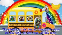 Cartoon Ninja Turtles Wheels on the bus Kinder Surprise Eggs Song Kids songs Cartoons Bus