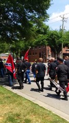 KKK marchers going to Rally