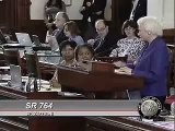 Justice Sandra Day O'Connor addresses the Texas Senate