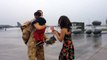 Military Homecoming, Deployment Homecoming, Fighter Jet Pilot Returns Home to Wife and Child