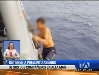 La Armada captura en mar abierto a cocinero que habría asesinado a dos compañeros de embarcación