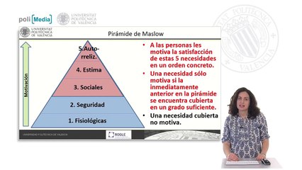 Teoría de Jerarquía de Necesidades de Maslow.© UPV