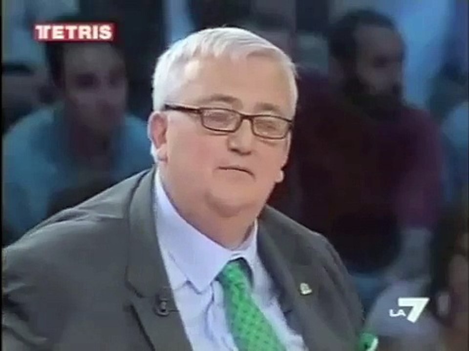 Intervento di Paolo Villaggio a TETRIS (La7) con Borghezio