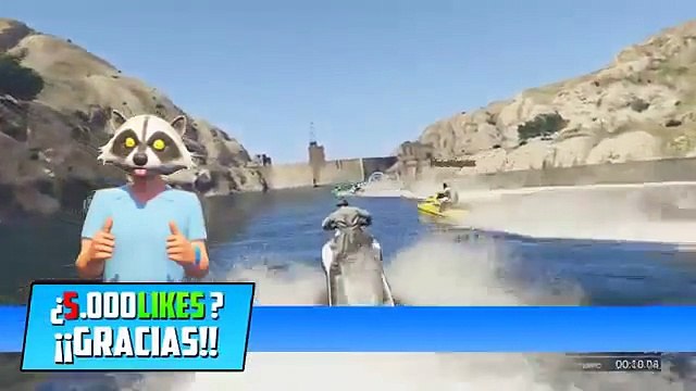 QUE MOTO DE AGUA POR LA TIERRA Gameplay GTA 5 Online Funny Moments Carrera GTA V PS4