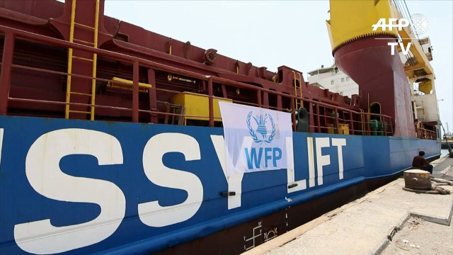 First UN aid ship in 4 months docks in Yemen's Aden