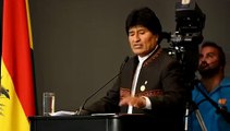 Conferencia del Presidente Boliviano Evo Morales Ayma