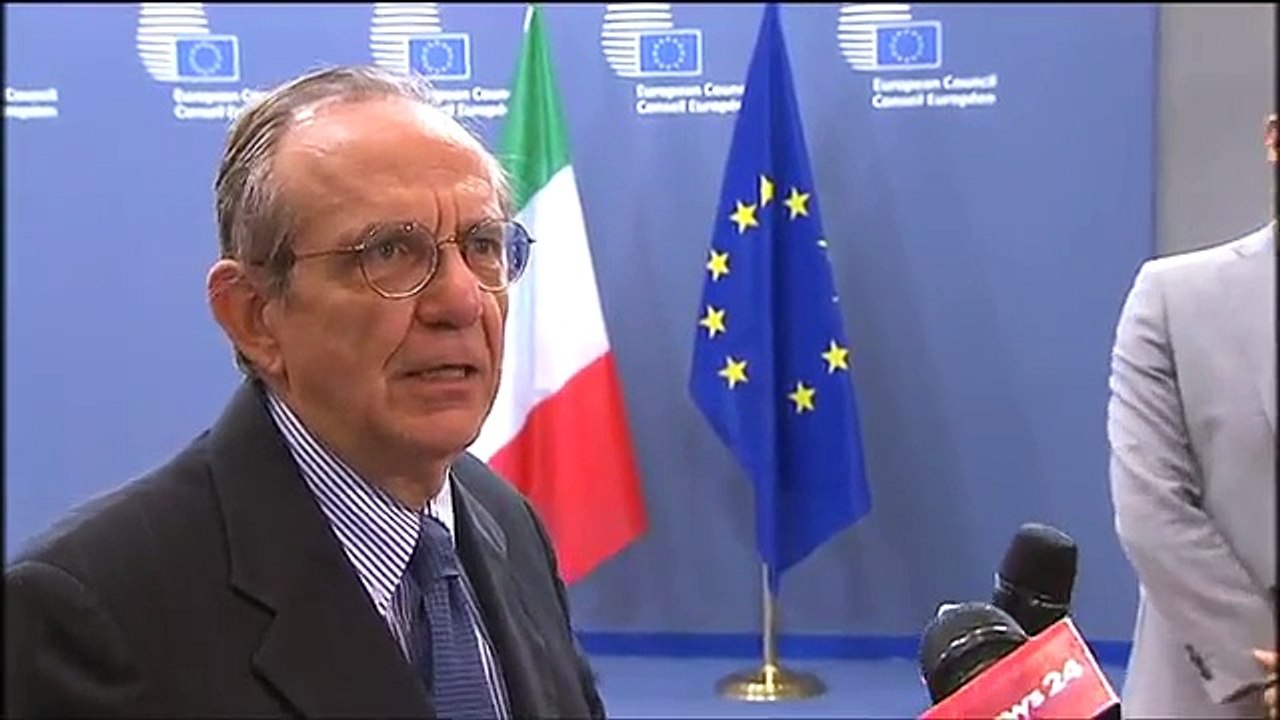 Pier Carlo Padoan following the Eurogroup meeting on 07 July 2014