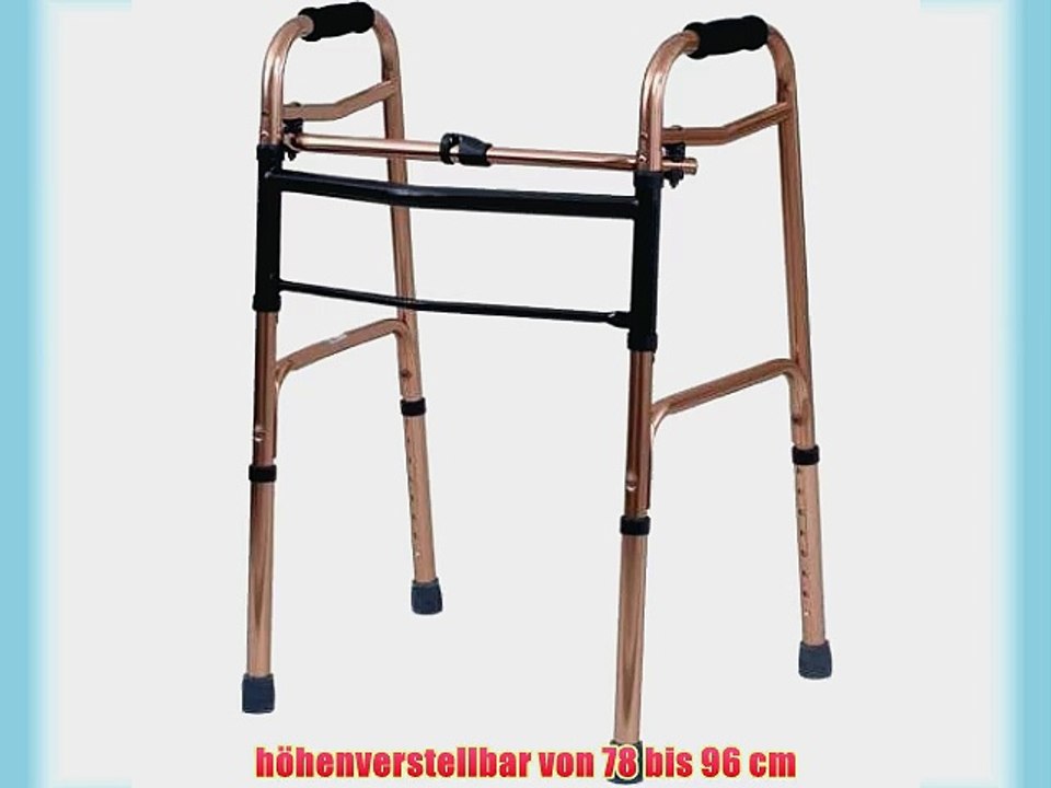 Gehgestell faltbar h?henverstellbar reziprok bronze - gehbock gehhilfe stehhilfe