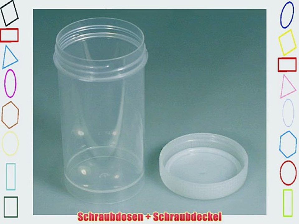 50 Schraubdosen 100ml Runddose Labor Neu   1 Glasbeutel