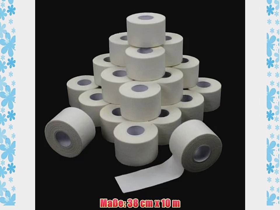 48 x Sport-Tape 38 cm x 10 m Sporttape Farbe: wei?