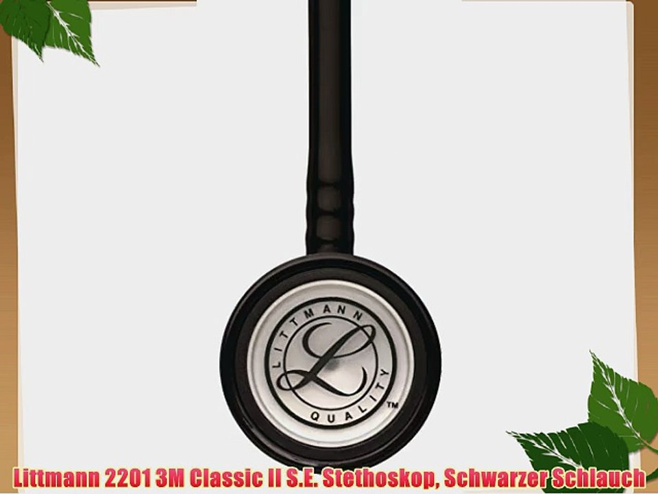 Littmann 2201 3M Classic II S.E. Stethoskop Schwarzer Schlauch