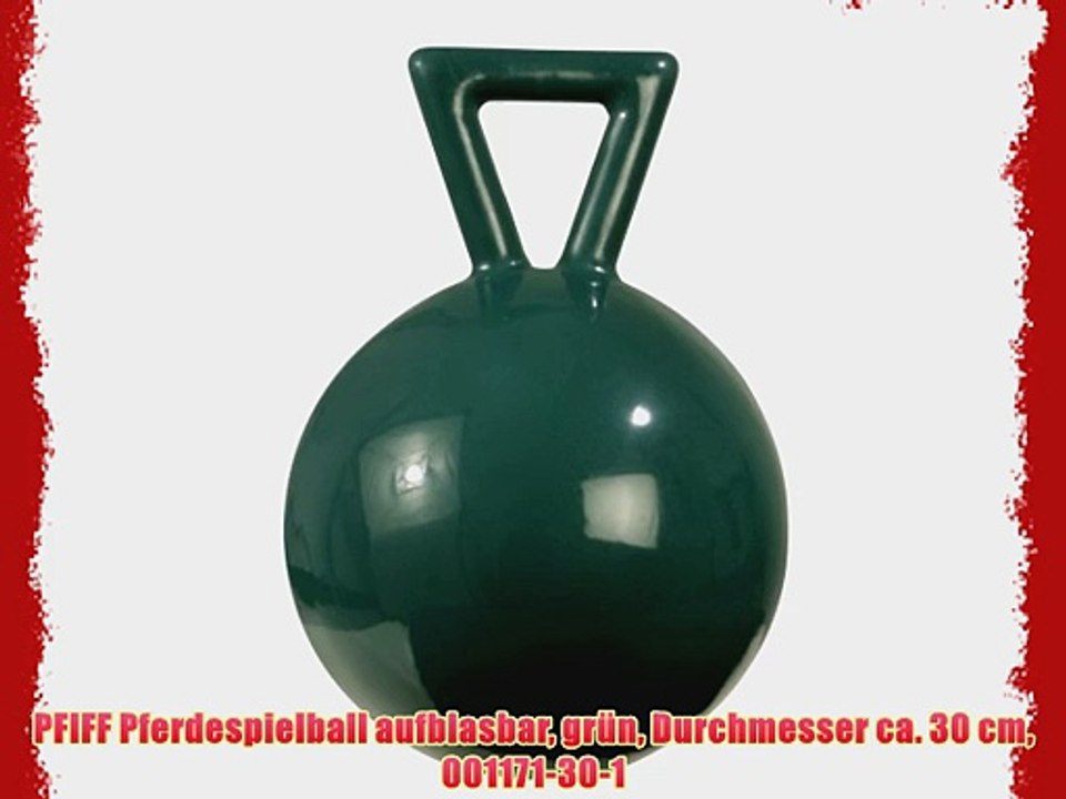 PFIFF Pferdespielball aufblasbar gr?n Durchmesser ca. 30 cm 001171-30-1