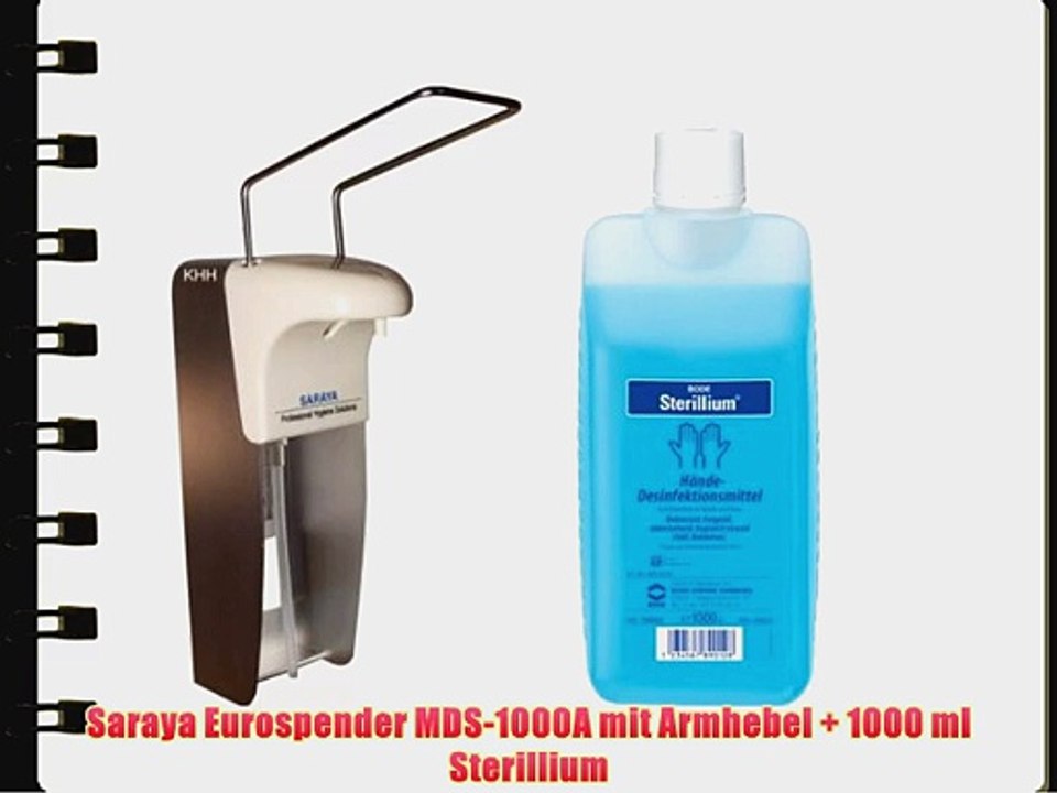 Saraya Eurospender MDS-1000A mit Armhebel   1000 ml Sterillium