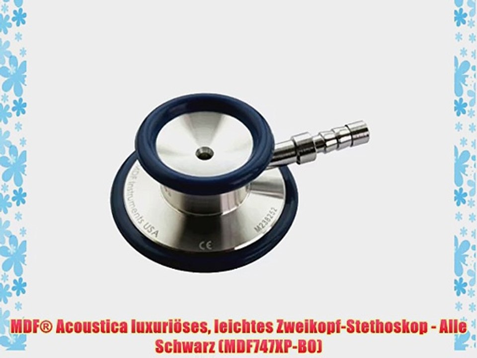 MDF? Acoustica luxuri?ses leichtes Zweikopf-Stethoskop - Alle Schwarz (MDF747XP-BO)