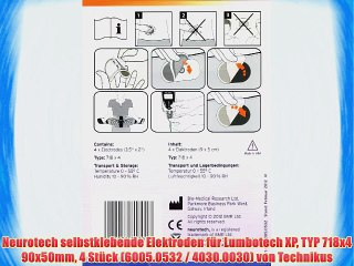 Neurotech selbstklebende Elektroden f?r Lumbotech XP TYP 718x4 90x50mm 4 St?ck (6005.0532 /
