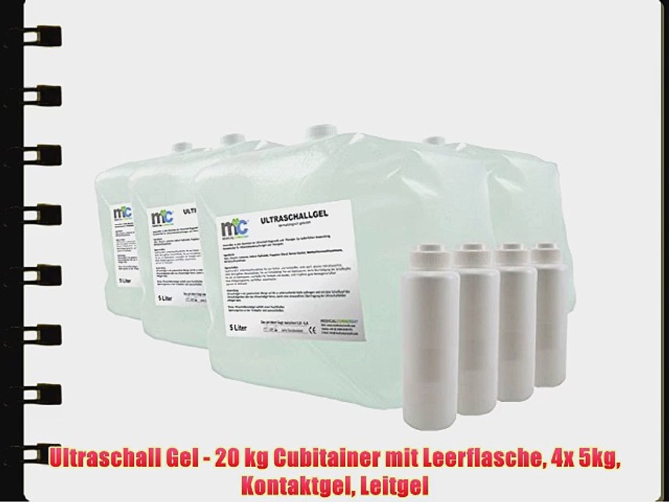 Ultraschall gel - 20 kg cubitainer mit leerflasche 4x 5kg kontaktgel leitgel
