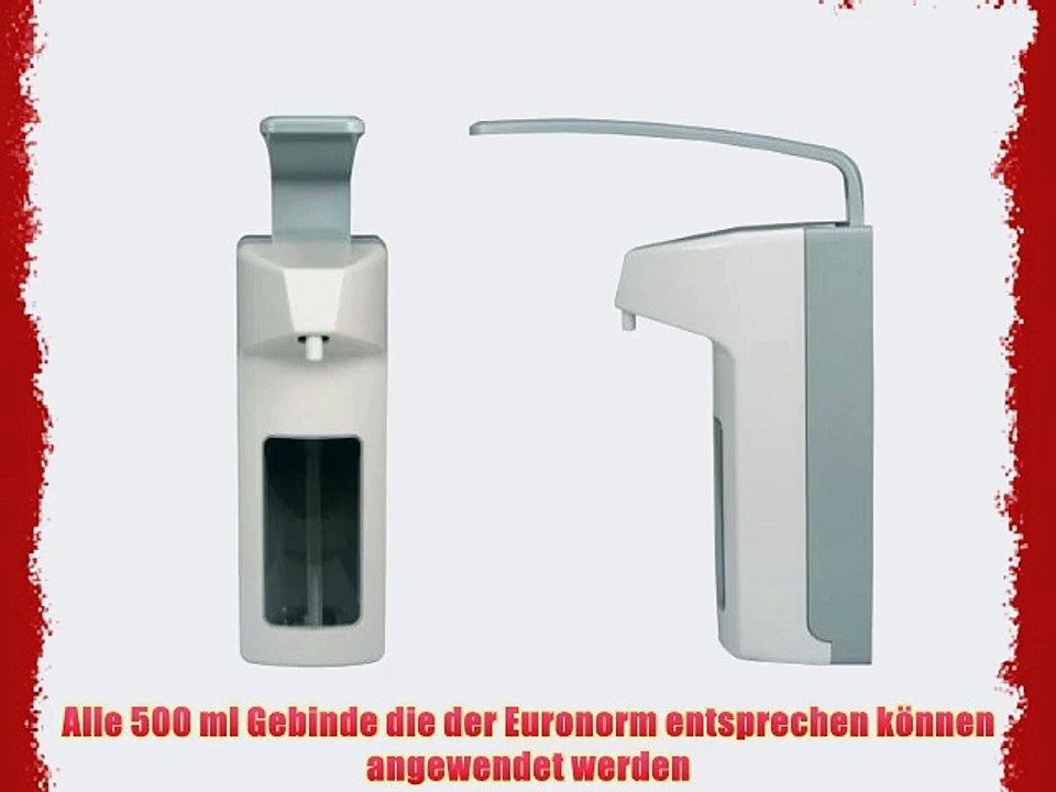500 ml Wandspender Eurospender  passt auf alle Eurogebinde Top Ware   500 ml Fl?ssigseife Gratis