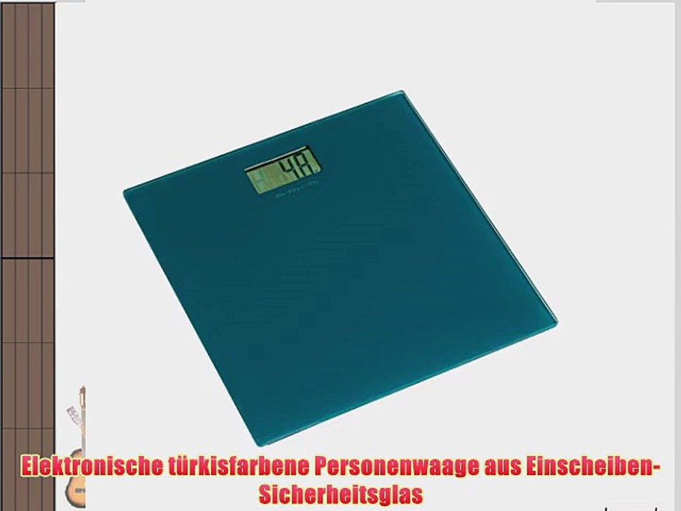 Premier Housewares Quadratische Personenwaage aus Einscheiben-Sicherheitsglas 3?x?30?x?30?cm