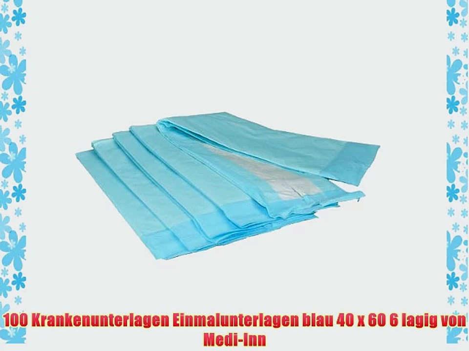 100 Krankenunterlagen Einmalunterlagen blau 40 x 60 6 lagig von Medi-Inn