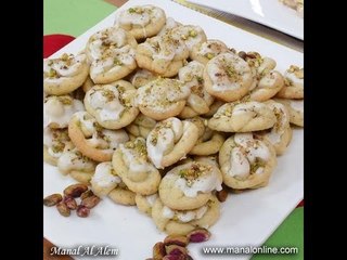 بسكويت برتزلز بالفستق الحلبي2 - منال العالم