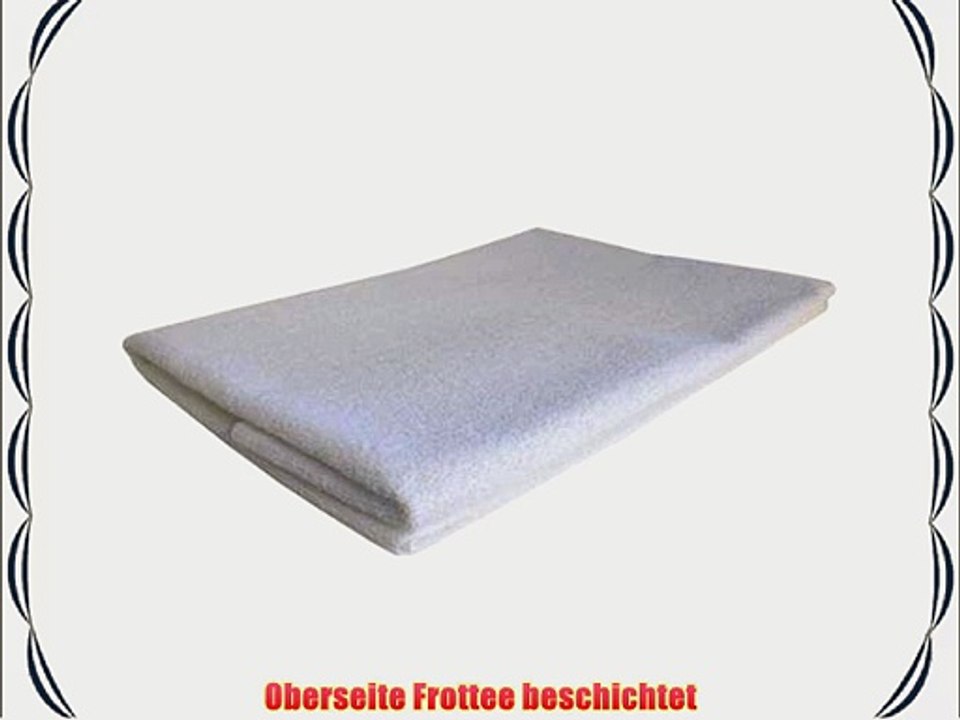 BETTSCHUTZEINLAGE Folie Frottee 100x200cm - Bettschutz Matratzenschutz Matratzenschoner Bettschoner