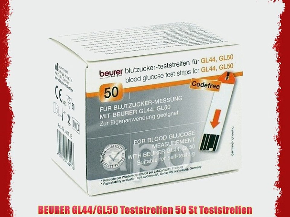 BEURER GL44/GL50 Teststreifen 50 St Teststreifen