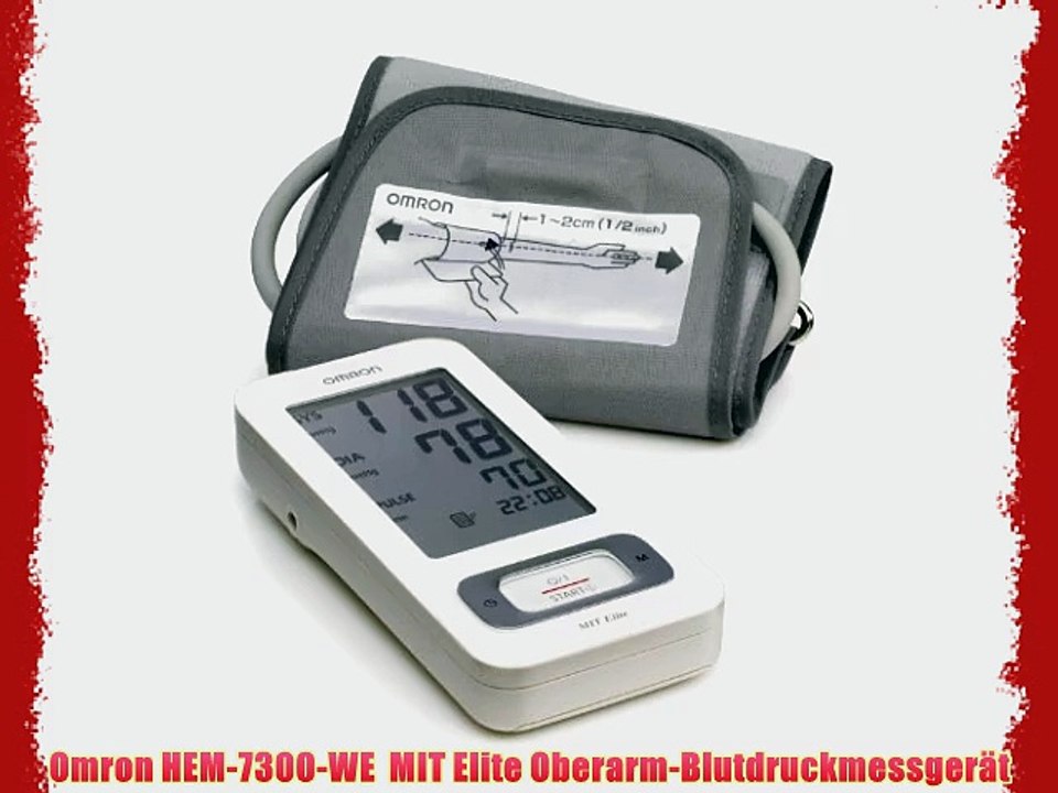 Omron HEM-7300-WE  MIT Elite Oberarm-Blutdruckmessger?t
