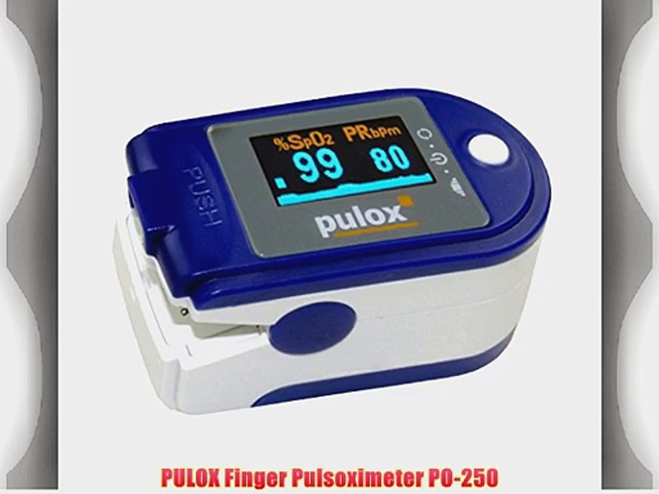 Pulsoximeter PULOX PO-250 mit OLED Farbdisplay Software und Zubeh?r