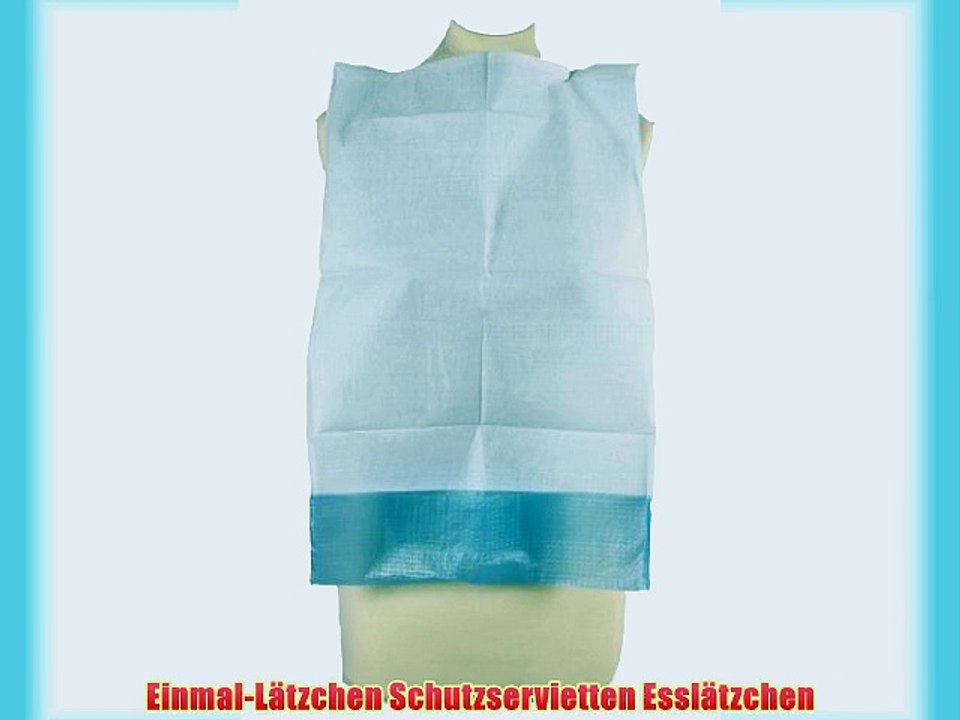 Einmal Essl?tzchen mit Auffangtasche ca. 66x37cm Servietten  Einmal- Einweg- L?tzchen Schutzservietten