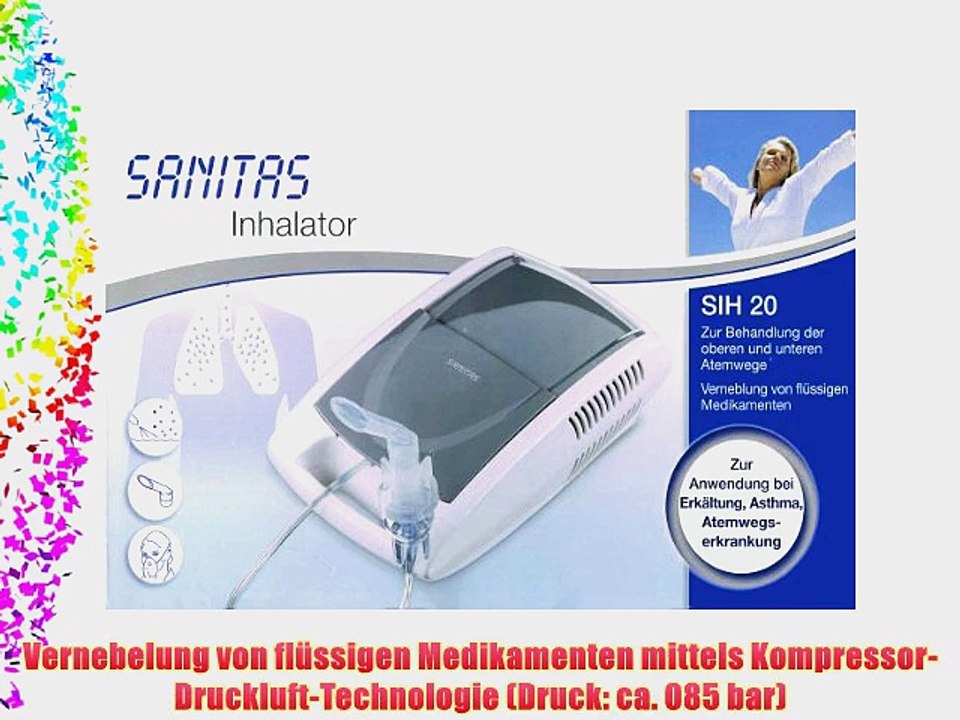 SANITAS Inhalator SIH 20 Mit Mundst?ck Erwachsenenmaske Kindermaske