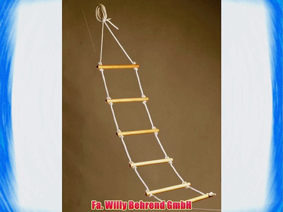 Bettleiter / strickleiter - 160 m - 6 rundh?lzer -praktische aufrichthilfe - 1 st?ck