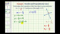 Ex 1:  Find the Equation of a Line Perpendicular to a Given Line Passing Through a Given Point