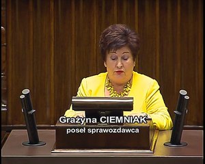 Poseł Grażyna Ciemniak - Wystąpienie z dnia 21 lipca 2015 roku.