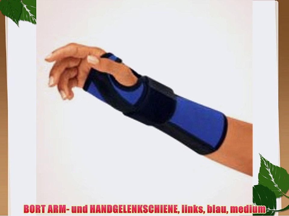BORT ARM- und HANDGELENKSCHIENE links blau medium