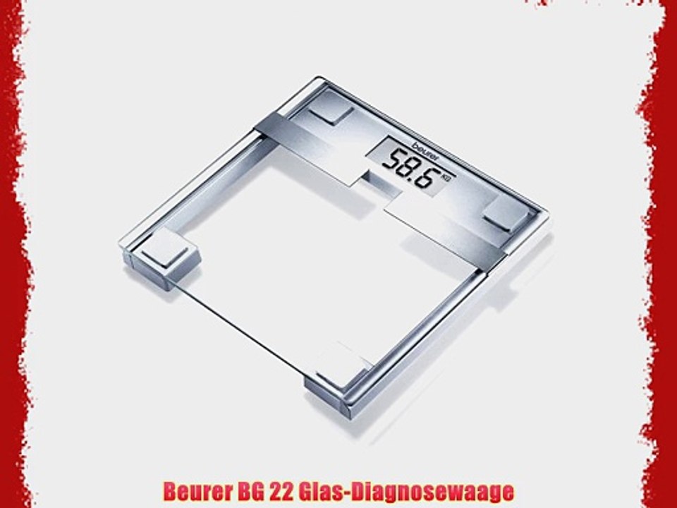 Beurer BG 22 Glas-Diagnosewaage