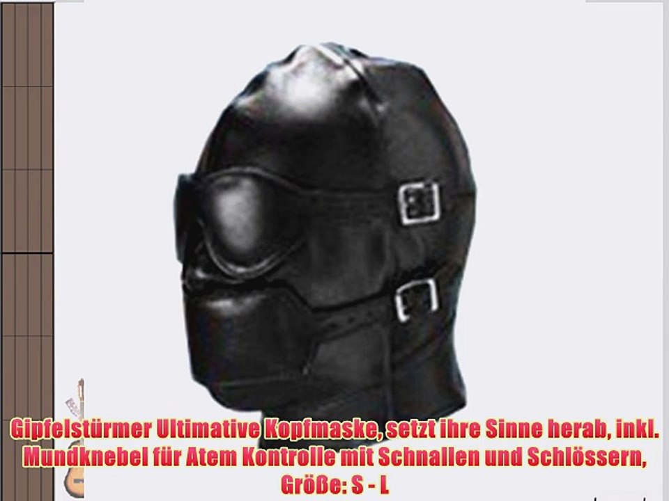 Gipfelst?rmer Ultimative Kopfmaske setzt ihre Sinne herab inkl. Mundknebel f?r Atem Kontrolle