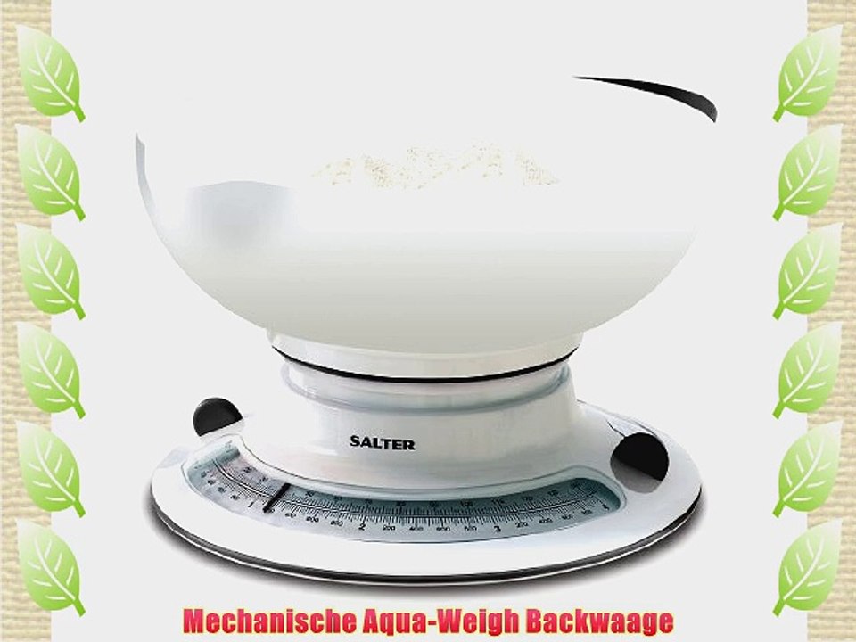 Salter 800 WHBKKR Mechanische Aqua-Weigh - Backwaage mit doppelter Drehskala 35 x 277 x 324