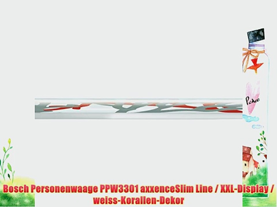 Bosch Personenwaage PPW3301 axxenceSlim Line / XXL-Display / weiss-Korallen-Dekor