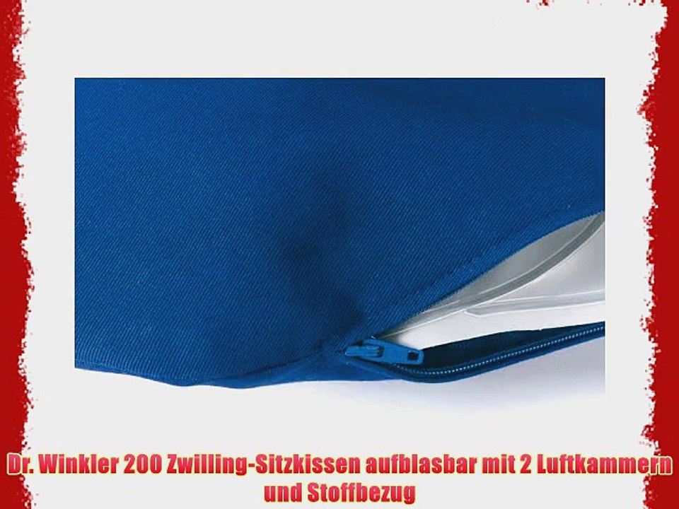 Dr. Winkler 200 Zwilling-Sitzkissen aufblasbar mit 2 Luftkammern und Stoffbezug