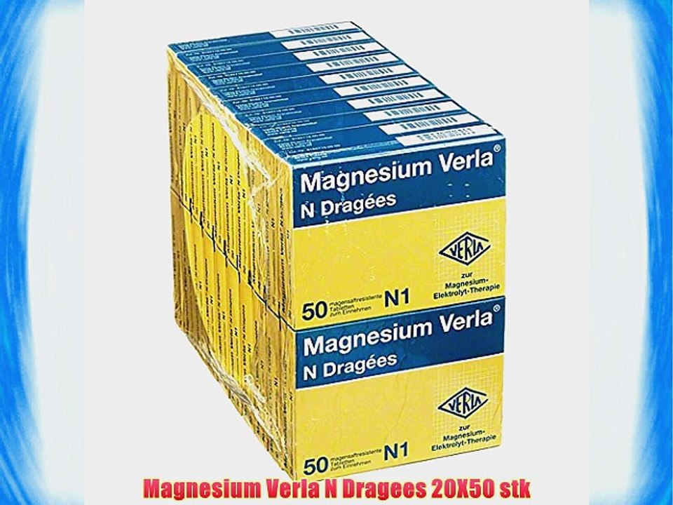 Magnesium Verla N Dragees 20X50 stk